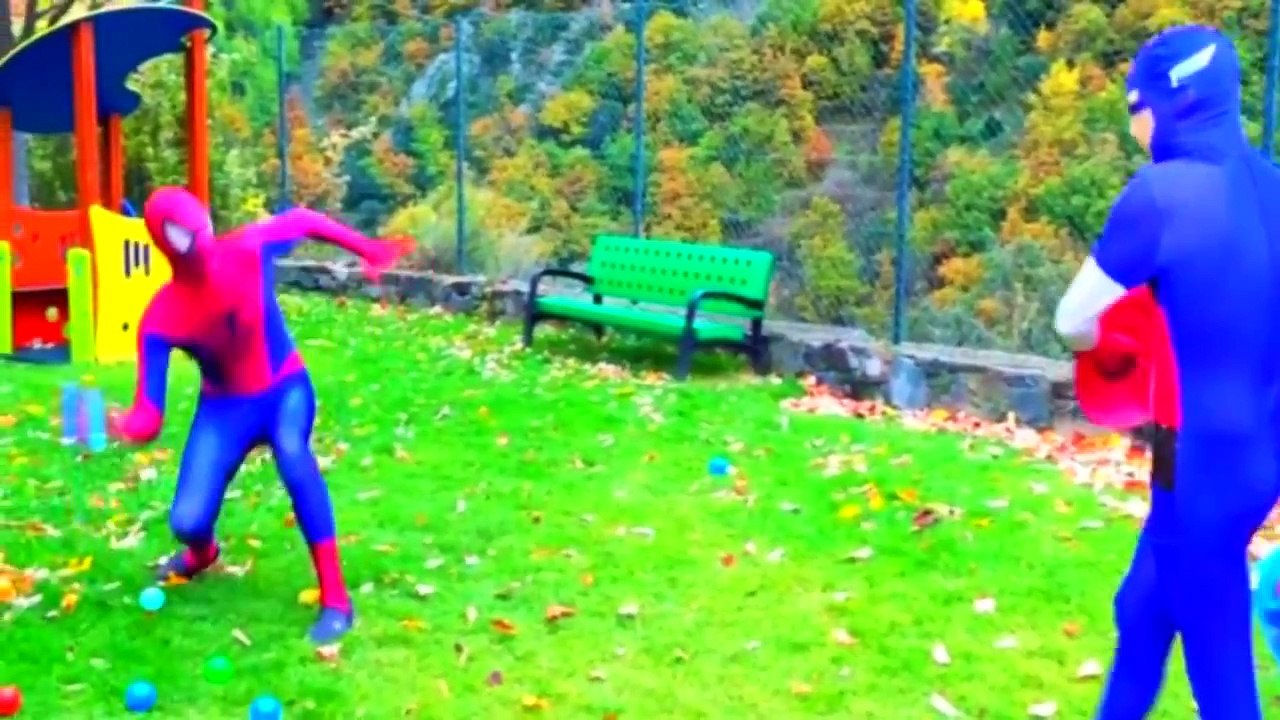 Spiderman vs Venom vs Captain America in Real Life - Superhero Fights Movie hd