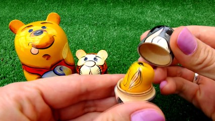 Winnie the Pooh & Friends Surprise UNBOXING Demo! Piglet, Eeyore,Tigger Matryoshka doll!