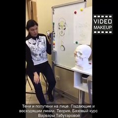 Тени и полутени на лице. Падающие и восходящии линии. Теория. Базовый курс Варвары Табутаровой