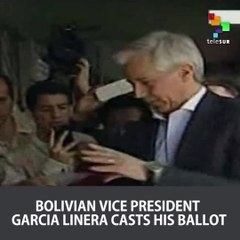 Bolivian Vice President Alvaro Garcia Linera Casts his Ballot