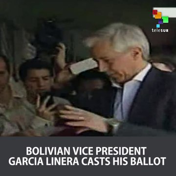 Bolivian Vice President Alvaro Garcia Linera Casts his Ballot