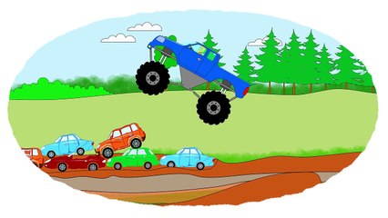 Мультик - Раскраска. Учим Цвета - Самые классные внедорожники