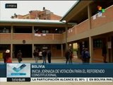 Inicia el referendo constitucional en Bolivia