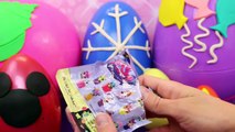 Giant Play Doh Surprise EGGS Disney Princess Magic Clip Dolls, Frozen, Little Mermaid & Birthday