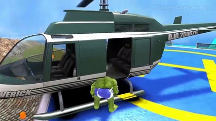 Hulk & Disney Lightning McQueen Cars Nursery Rhymes for Children Super Hero Song w- Action!