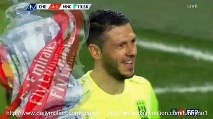 Oscar Penalty MISS Chelsea 4 - 1 Manchester City FA Cup 21-2-2016