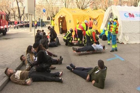 SAMUR y SUMMA realizan un simulacro con 90 heridos