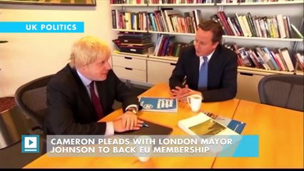Cameron pleads with London Mayor Johnson to back EU membership