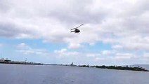 helikopter suya düştü