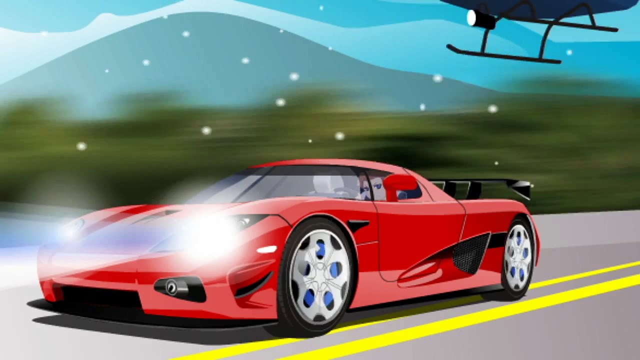 course de voiture dessin anime