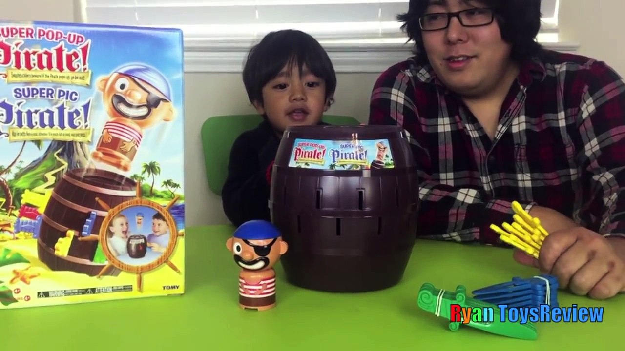 Tomy Toys Super Pop Up Pirate Family Fun Game for Kids Egg Surprise Toys Ryan ToysReview