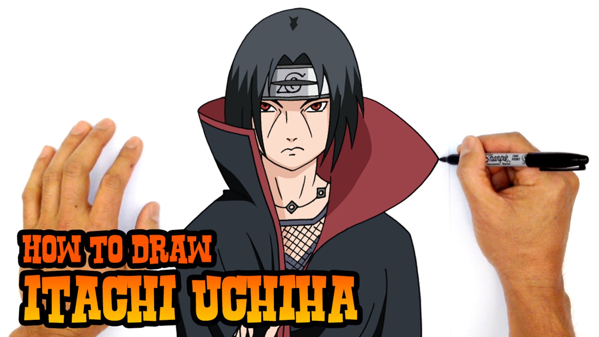 How to Draw Itachi Uchiha (Naruto)- Step by Step Lesson - video