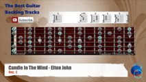 Candle In the Wind - Elton John Guitar Backing Track with scale chart and chords