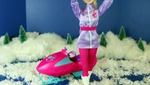 Frozen Elsa and Ken Barbie Dolls Snowmobile Date Disney Breakup Parody DisneyCarToys