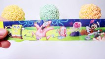 COLOR Ice Cream x3 Spongebob!!! Surprise Eggs: Peppa Pig & Inside Out w Nursery Rhymes Songs