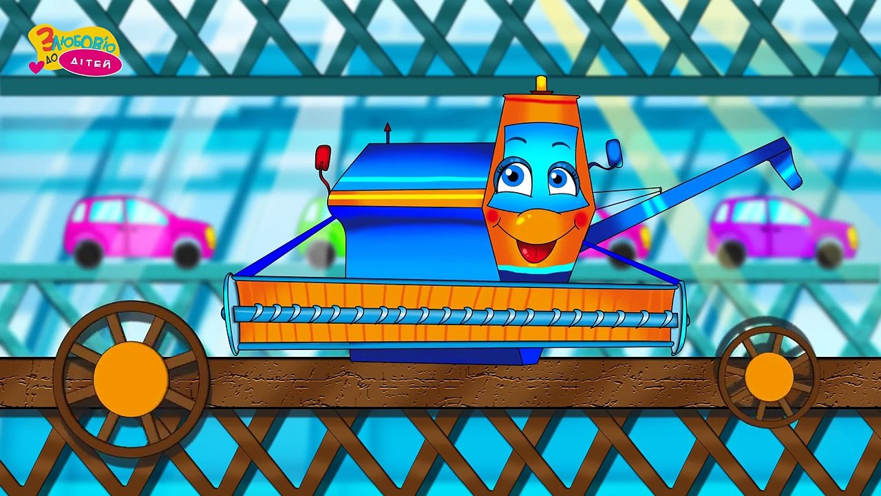 Мультфільм про машинки для дітей. Розумний конструктор українською мовою: вчимо кольори та лічбу