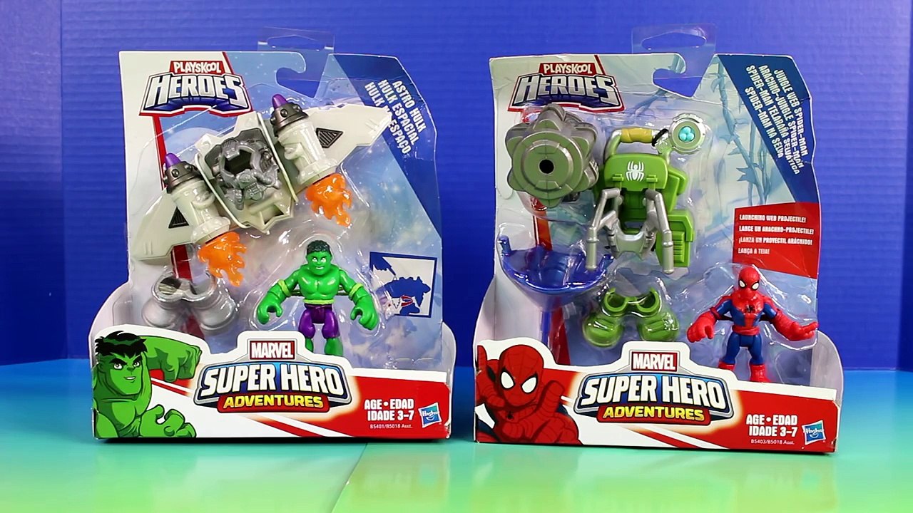 Marvel Playskool Heroes Astro Hulk & Jungle Web Spider-man Battle Electro Imaginext Playse