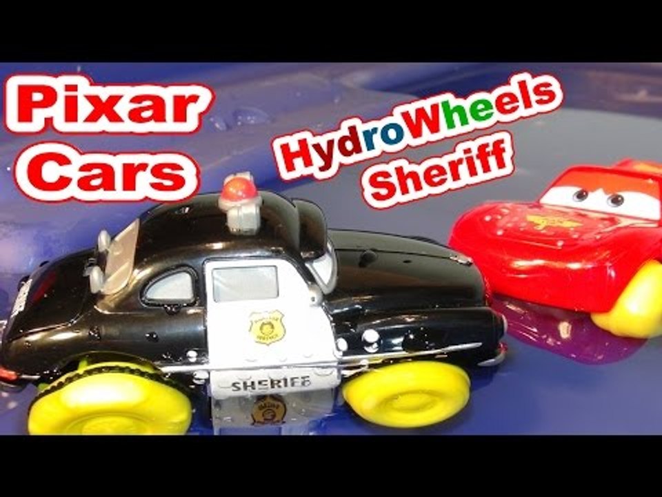 Disney Pixar Cars Unboxing Hydro Wheels Sheriff with Hydro Wheels Lightning McQueen l