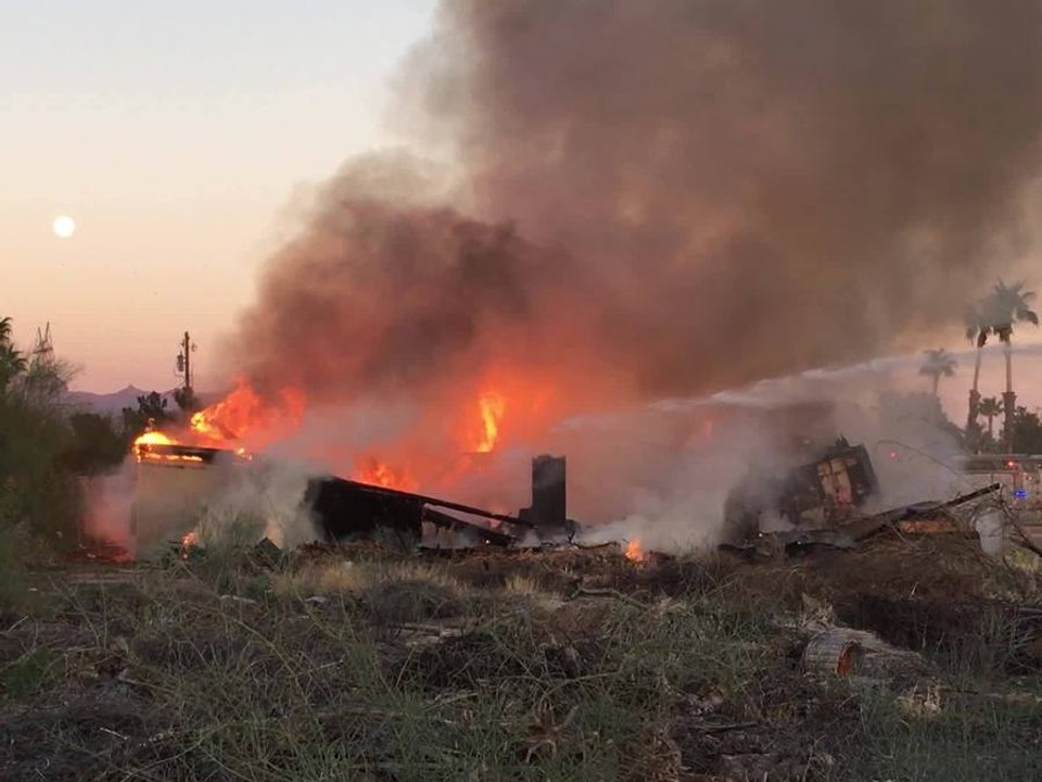 Trailers go up in flames in Apache Junction