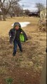 Little Boy Reunited with His Dog