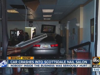 Car crashes into Scottsdale nail salon