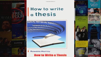 Download PDF  How to Write a Thesis FULL FREE