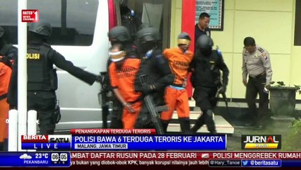 6 Terduga Teroris di Malang Dibawa ke Mabes Polri