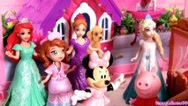Minnie Mouse SLEEPOVER Slumber Party with Princess Anna & Elsa Disney Frozen El Reino del Hielo