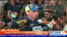 Henrique Capriles volvió a pedir la salida del gobierno de Maduro