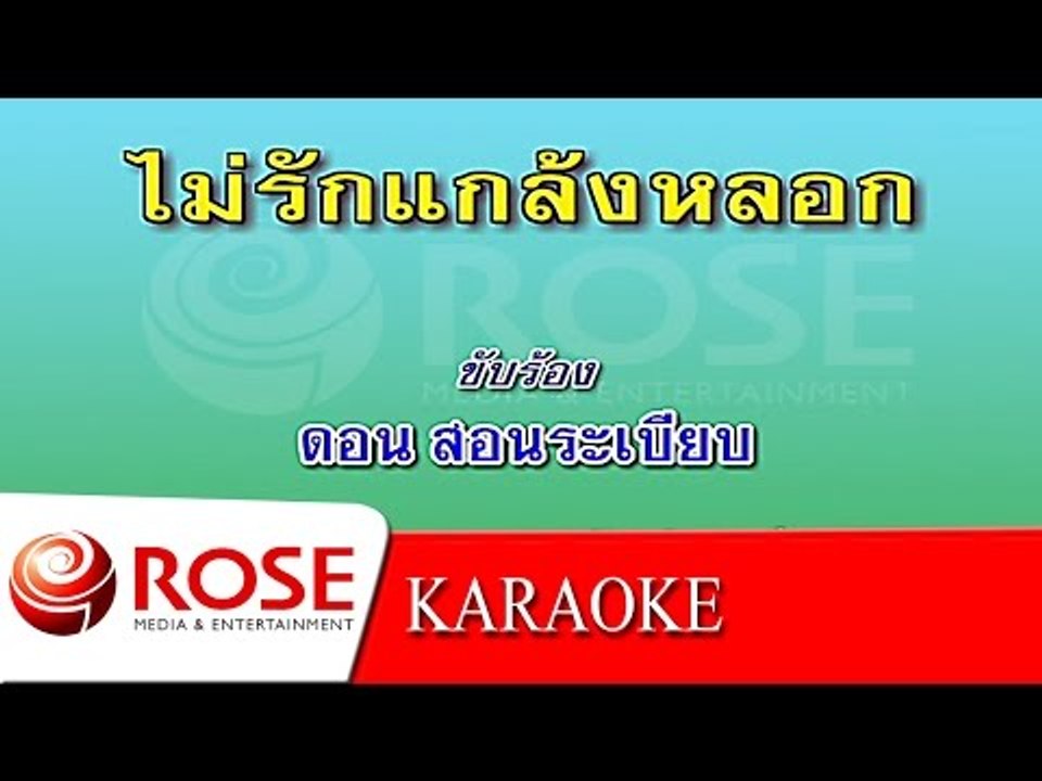 ไม่รักแกล้งหลอก - ดอน สอนระเบียบ (KARAOKE)