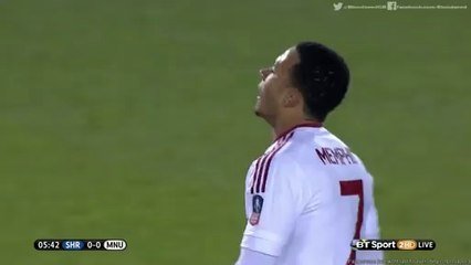 Memphis Depay Super Chance - Shrewsbury v. Manchester United (FA Cup) 22.02.2016 HD -
