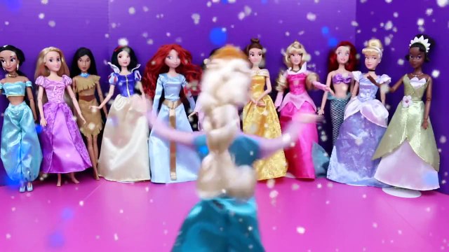 Frozen Dolls Elsa and Anna Dress Up Party With Disney Princess Set Ariel, Rapunzel, Cinderella