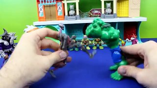 Super Shredder and Krang Fight Teenage Mutant Ninja Turtles Splinter TMNT Casey Jones