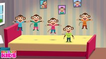 Five Little Monkeys Jumping on the Bed Nursery Rhyme - Cartoon Animation Rhymes Songs for Children