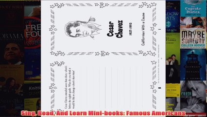 Download PDF  Sing Read And Learn Minibooks Famous Americans FULL FREE