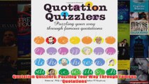 Download PDF  Quotation Quizzlers Puzzling Your Way Through Famous Quotations FULL FREE