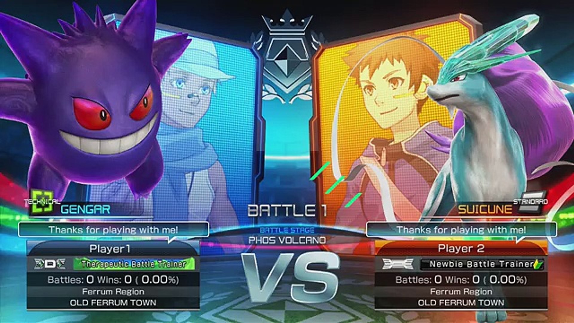 Gengar Vs Suicune In Pokken Tournament