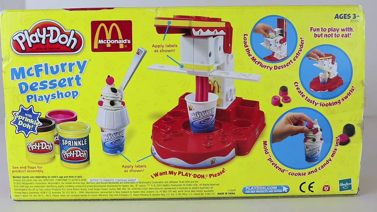 Play Doh McDonalds McFlurry Dessert Playshop Play Dough Fast Food Ice Cream Vintage DisneyCarToys