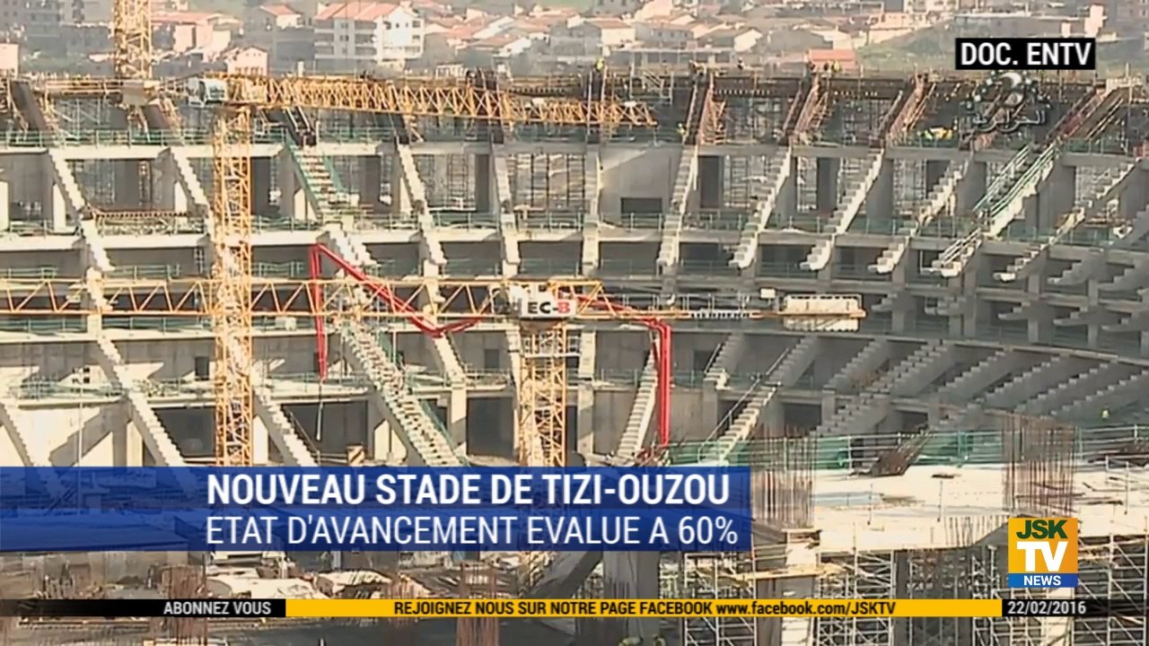 Nouveau stade de Tizi-Ouzou | Etat d'avancement évalué à 60%