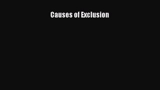 Read Causes of Exclusion Ebook Free