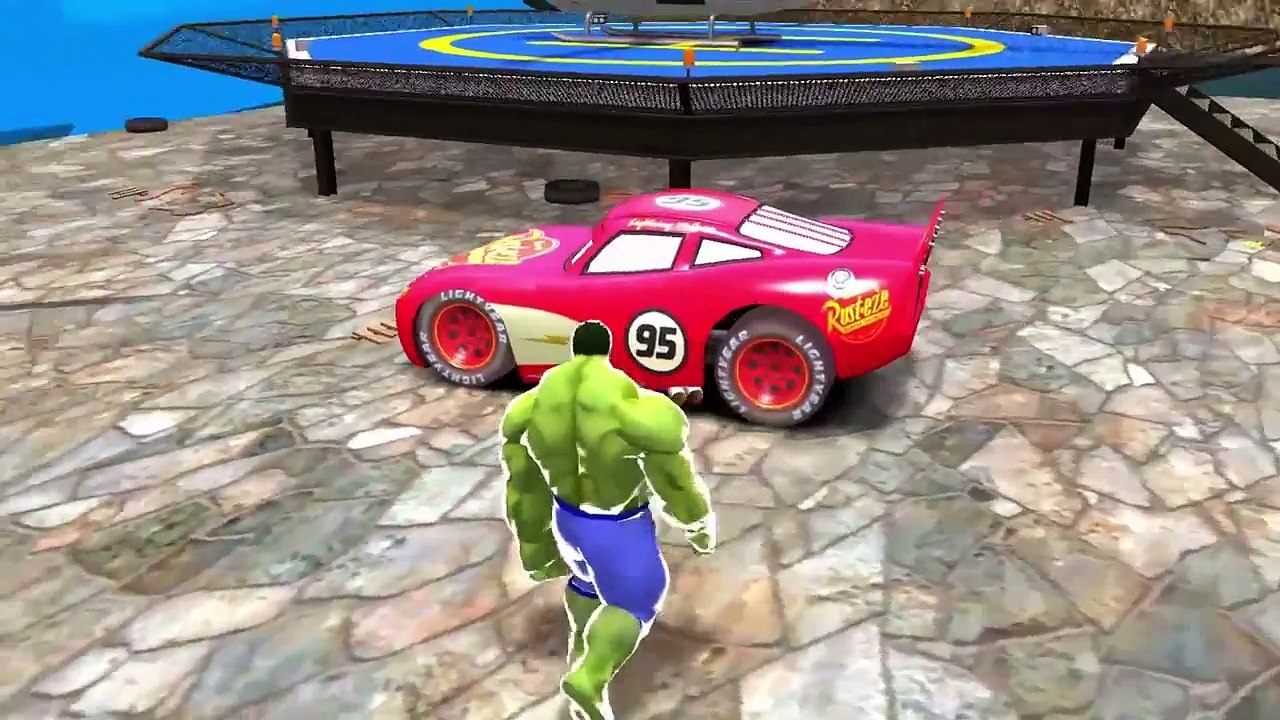 Disney Song Nursery Rhymes for Children w  The Incredible Hulk + Lightning Colors Cars & Action