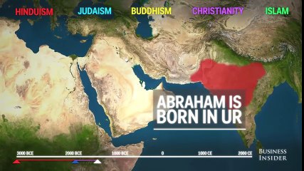 Animated map shows how religion spread around the world