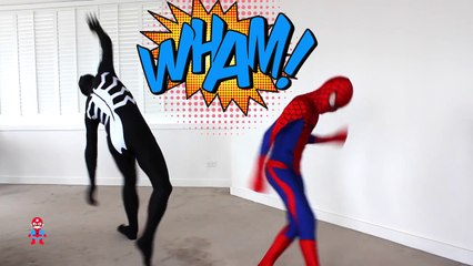Spiderman vs Venom in Real Life - Superheroes Movie IRL A+SuperheroSchool