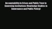 [PDF] Accountability in Crises and Public Trust in Governing Institutions (Routledge Studies
