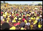 President Uhuru Kenyatta congratulates Yoweri Museveni for winning elections