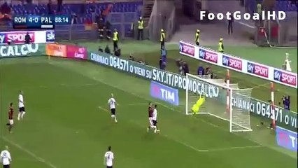 Edin Dzeko Second Goal - AS Roma vs Palermo 5-0 - 21_2_2016 [Serie A]