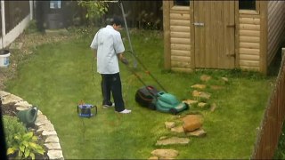 Grass cutting, funny neighbours - he
