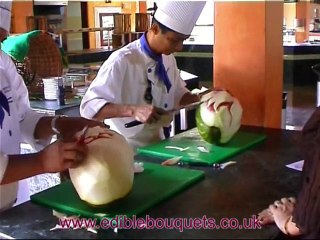 Fruit - Table decoration by hotel chef in Playa del Carmen Mexico