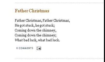 Father Christmas | Nursery Rhymes Songs With Lyrics and Action | Poems For Kids Lyrics