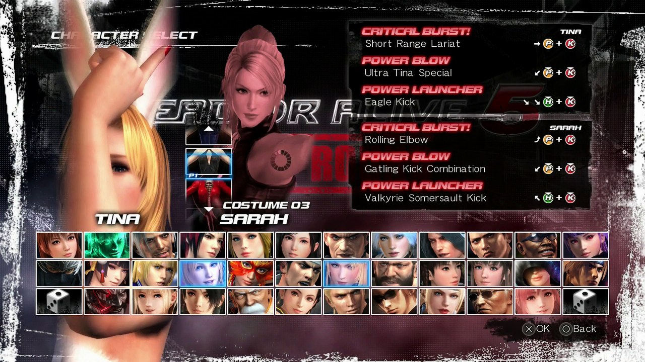 DEAD OR ALIVE 5 LAST ROUND PS4 ARCADE TAG LEGEND - TINA & SARAH NAKED